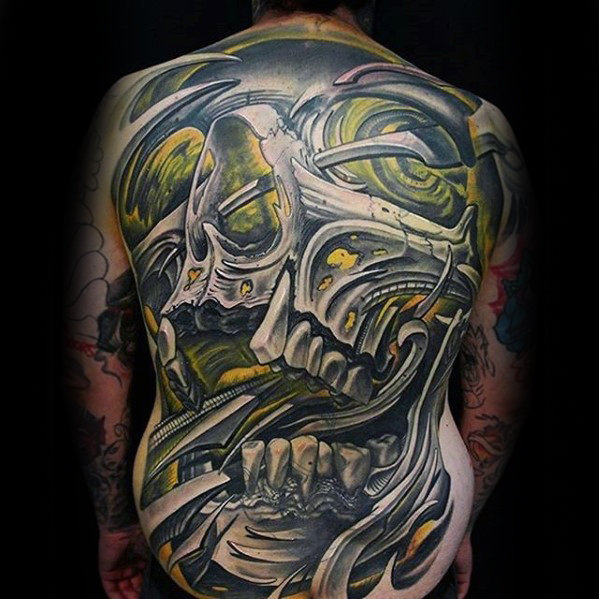 50 3D Skull Tattoo Designs für Männer - Cool Cranium Ink Ideen  