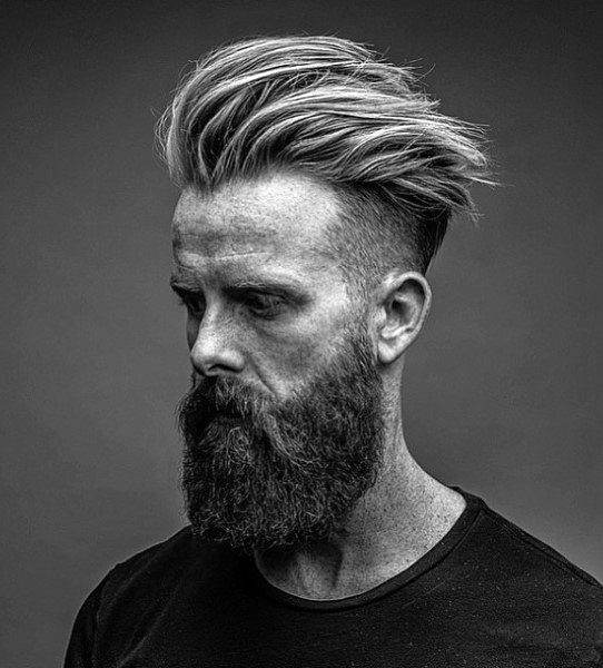 Undercut mit Bart Haircut für Männer - 40 Manly Frisuren  