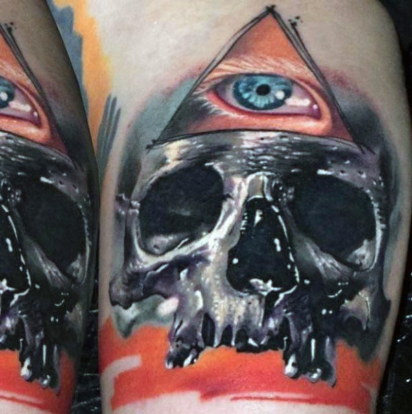 100 Illuminati Tattoos für Männer - erleuchtete Design-Ideen  