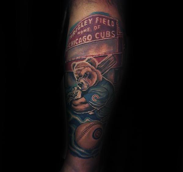 80 Chicago Cubs Tattoo Designs für Männer - Baseball-Ideen  
