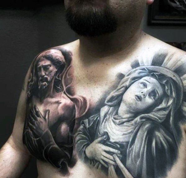 60 3D Jesus Tattoo Designs für Männer - religiöse Tinte Ideen  