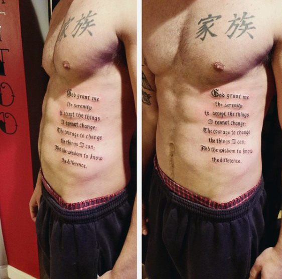 50 Serenity Prayer Tattoo Designs für Männer - Emporhebende Ideen  