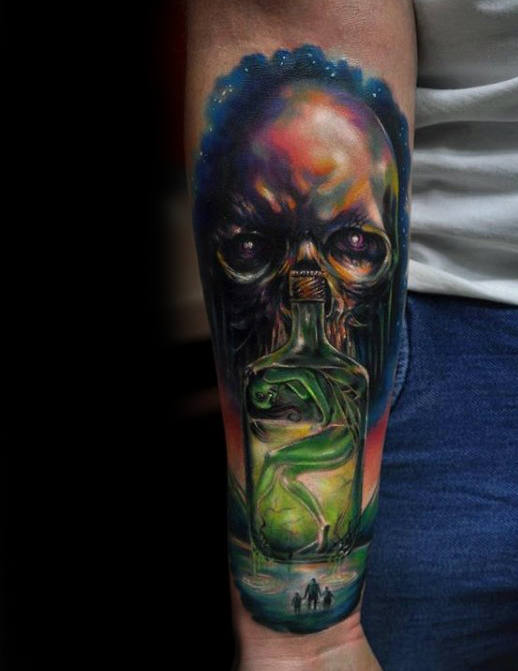 70 Alien Tattoo Designs für Männer - Außerirdischen Tinte Ideen  