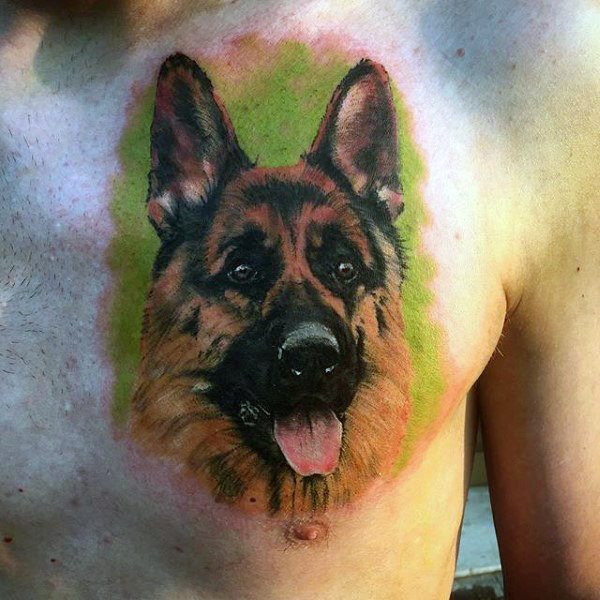 30 Deutscher Schäferhund Tattoo Designs für Männer - Hund Tinte Ideen  