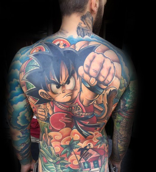 60 Anime Tattoos für Männer - Cool Manga Design-Ideen  