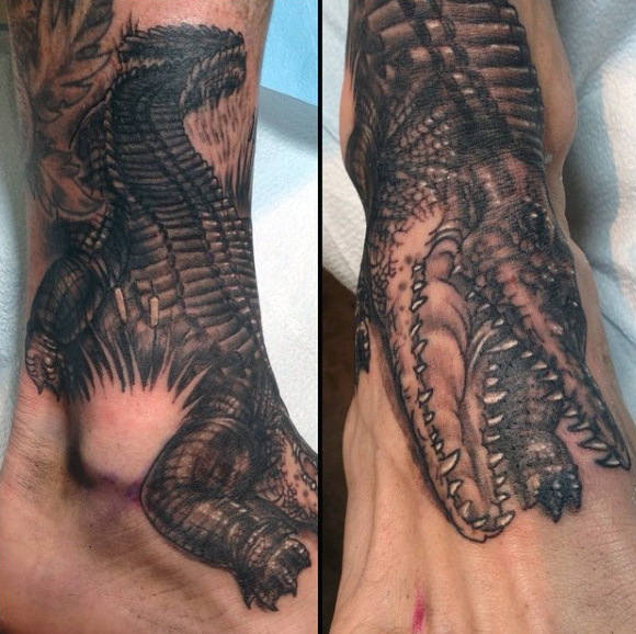 60 Alligator Tattoo Designs für Männer - Coole Krokodile  