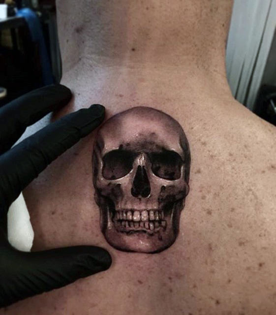 50 3D Skull Tattoo Designs für Männer - Cool Cranium Ink Ideen  