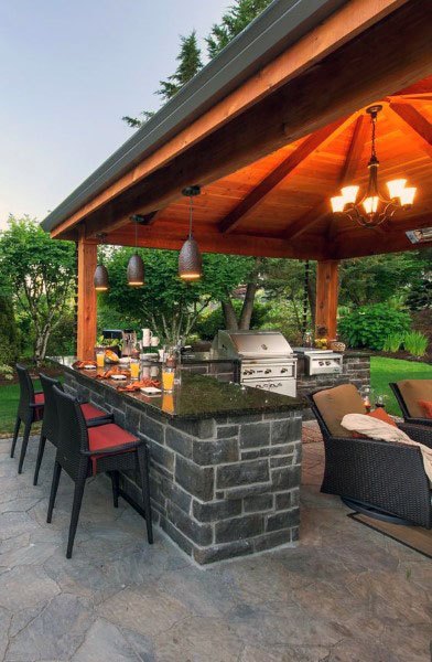 Top 50 besten Backyard Outdoor Bar Ideen - Cool Bewässerung Löcher  