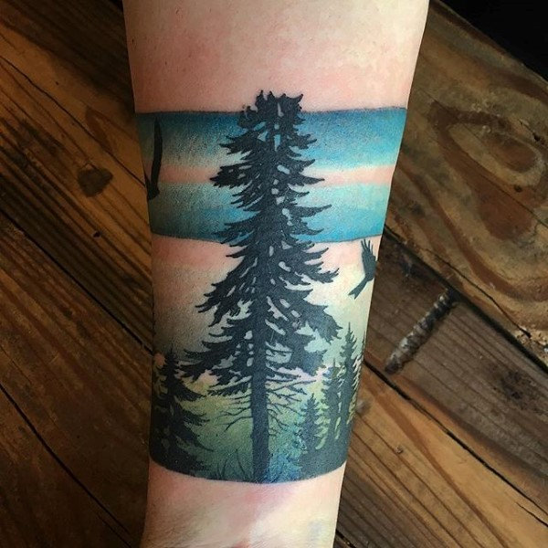 75 Tree Sleeve Tattoo Designs für Männer - Tinte Ideen mit Niederlassungen  