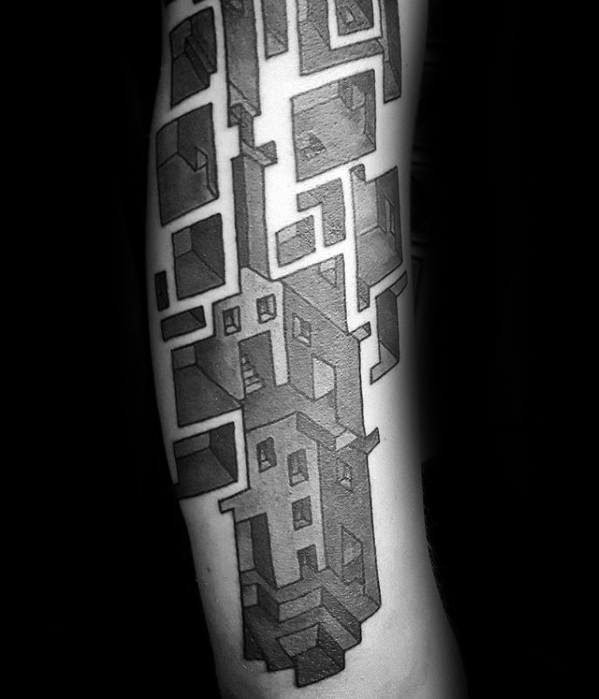 70 Labyrinth Tattoo Designs für Männer - geometrische Puzzle-Tinte Ideen  