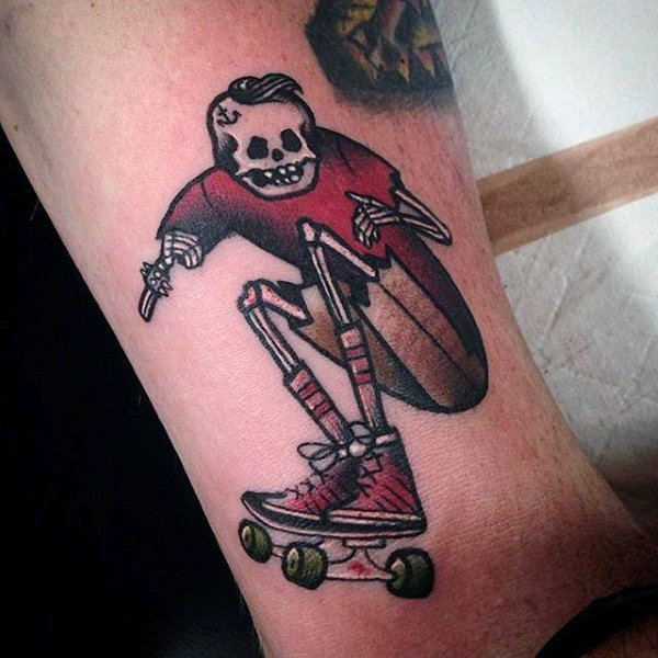 100 Skateboard Tattoos für Männer - Cool Designs Teil zwei  