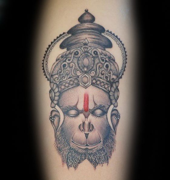 60 Hanuman Tattoo Designs für Männer - Hinduismus-Tinten-Ideen  