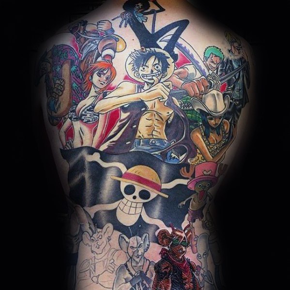 70 One Piece Tattoo Designs für Männer - japanische Anime-Tinten-Ideen  