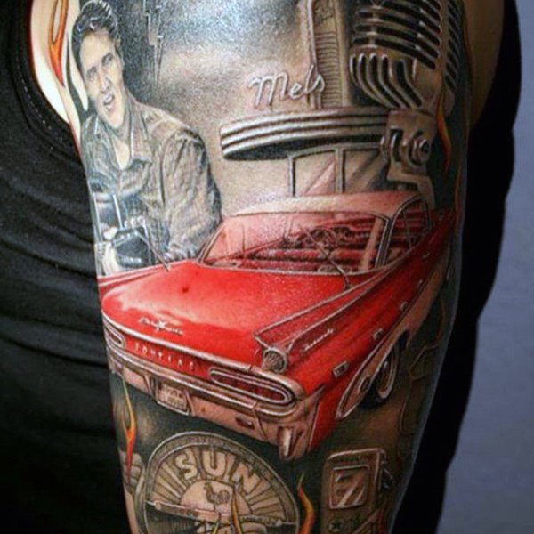 70 Auto Tattoos für Männer - Coole Automotive Design-Ideen  