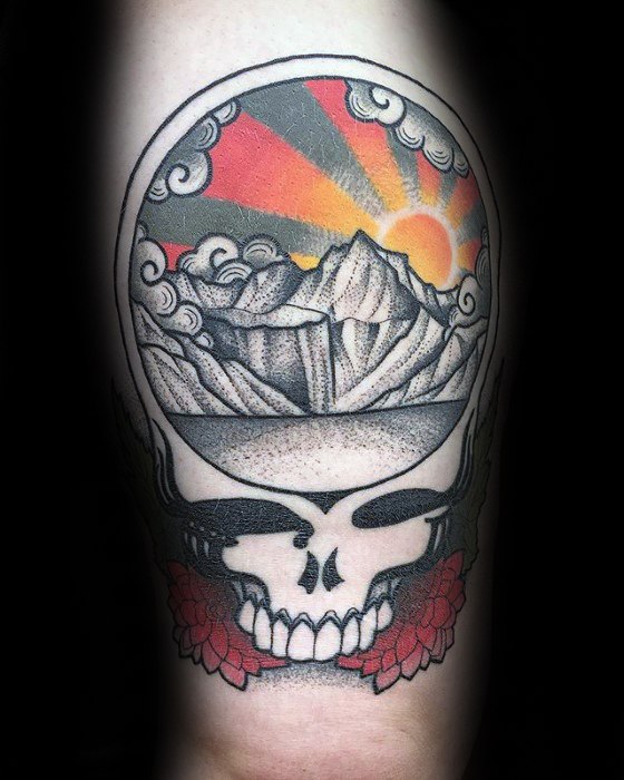 50 Grateful Dead Tattoo Designs für Männer - Rock Band Ink Ideen  