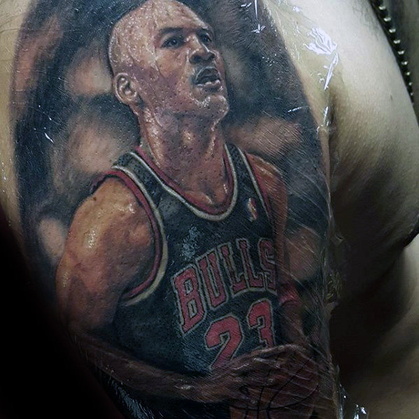 50 Chicago Bulls Tattoo-Designs für Männer - Basketball-Tinte Ideen  