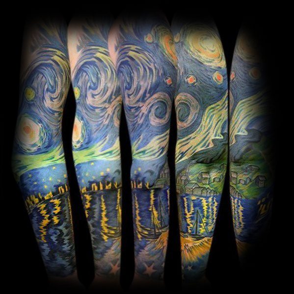 50 Vincent Van Gogh Tattoo-Designs für Männer - künstlerische Ideen  