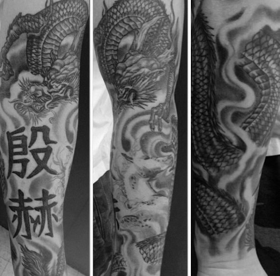 50 chinesische Drache Tattoo Designs für Männer - flammende Tinte Ideen  