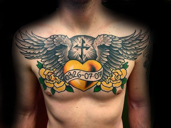 50 traditionelle Kreuz Tattoo-Designs für Männer - Old School-Ideen  