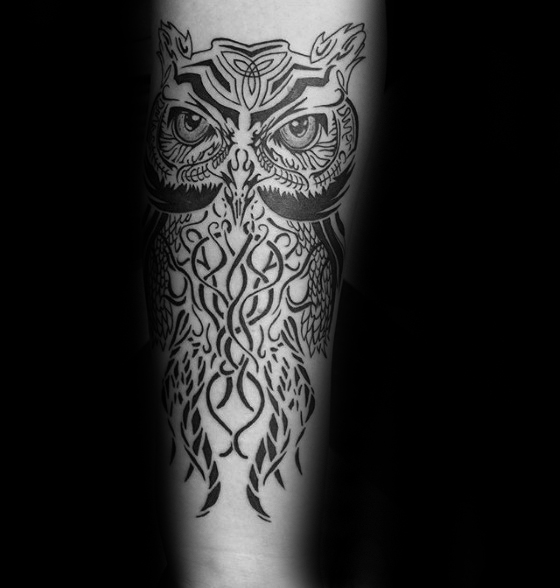 50 Tribal Owl Tattoo-Designs für Männer - Maskulin Ink Ideen  