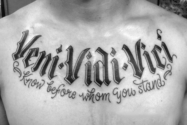 60 Veni Vidi Vici Tattoo Designs für Männer - Julius Caesar Ink Ideen  