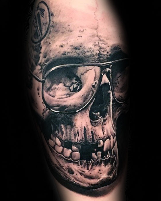 50 3D Skull Tattoo Designs für Männer - Cool Cranium Ink Ideen  