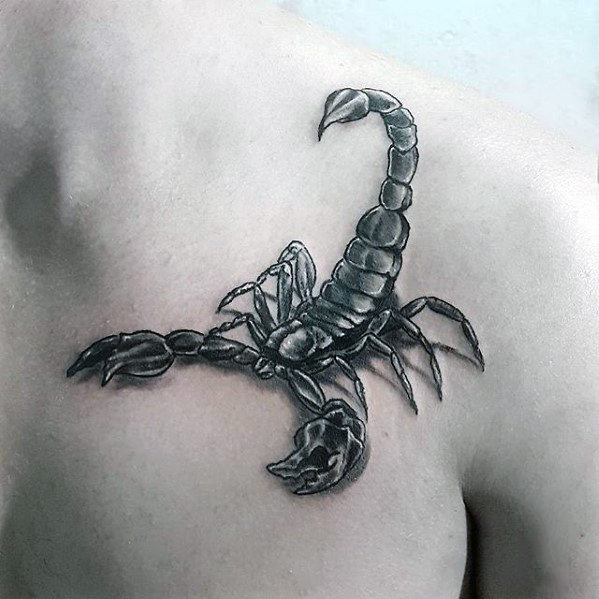 40 3D Scorpion Tattoo Designs für Männer - Stinger Ink Ideen  