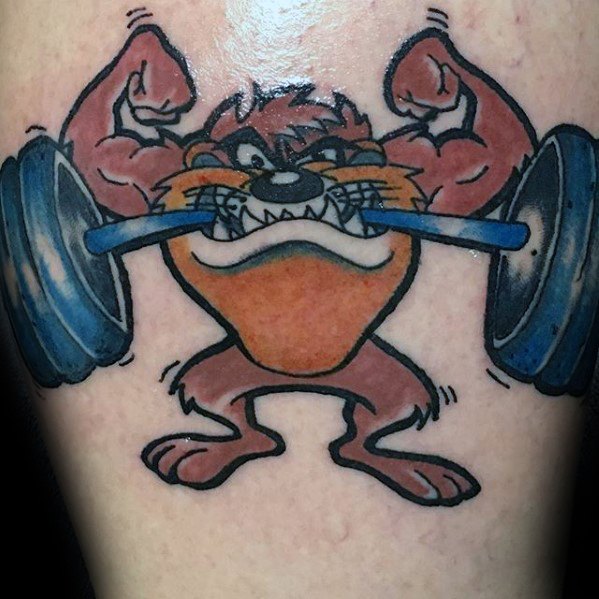 40 Tasmanian Devil Tattoo Designs für Männer - Cartoon Charakter Tinte Ideen  