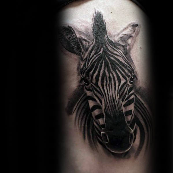 40 Zebra Tattoos für Männer - Safari Striped Design-Ideen  