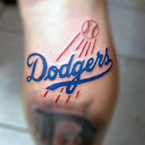 60 Los Angeles Dodgers Tattoos für Männer - Baseball-Ink-Ideen  