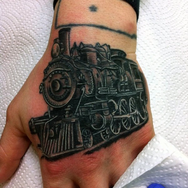 70 Zug Tattoos für Männer - männliche Eisenbahn-Designs  