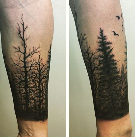 75 Tree Sleeve Tattoo Designs für Männer - Tinte Ideen mit Niederlassungen  