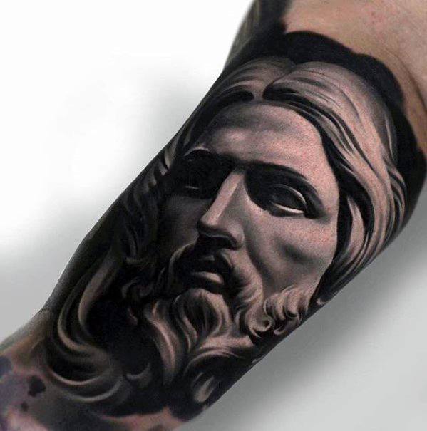 60 3D Jesus Tattoo Designs für Männer - religiöse Tinte Ideen  