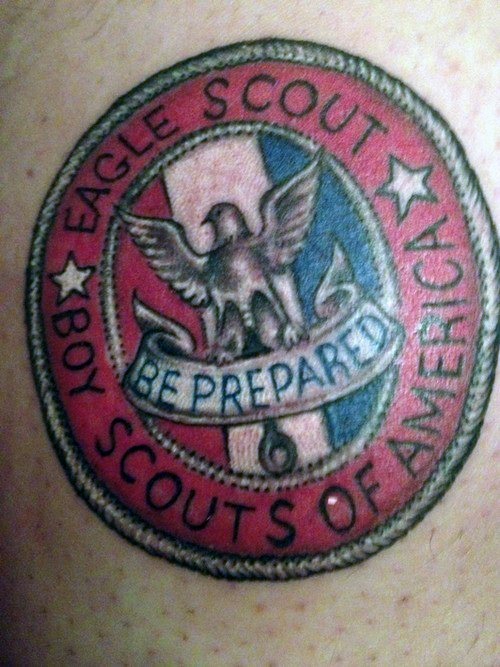 30 Eagle Scout Tattoo Designs für Männer - Pfadfinder von Amerika Tinte Ideen  