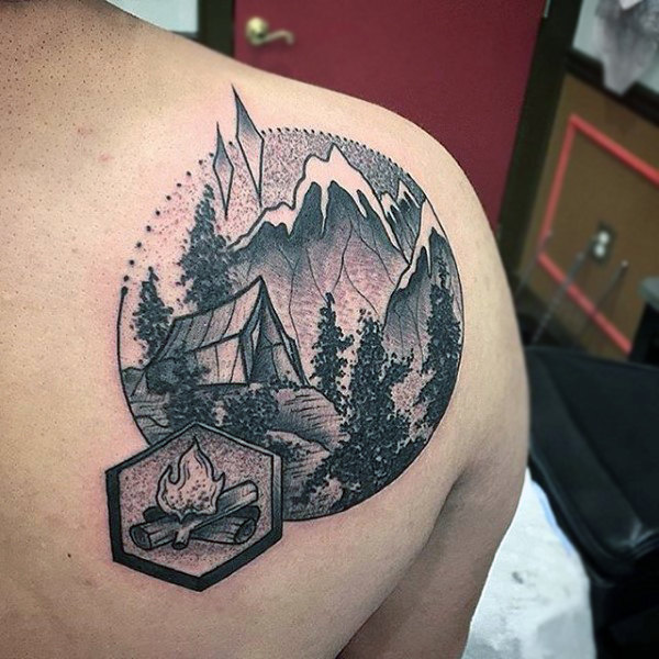 100 Natur Tattoos für Männer - Deep Great Outdoor Designs  