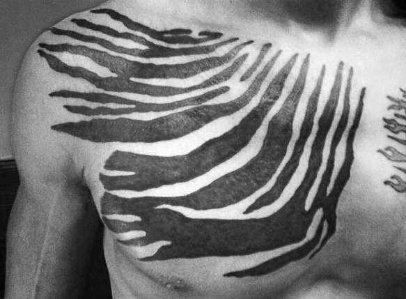 40 Zebra Tattoos für Männer - Safari Striped Design-Ideen  