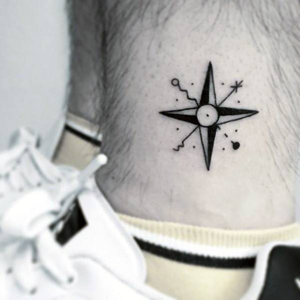 40 einfache Sterntattoos für Männer - leuchtende Tinten-Design-Ideen  