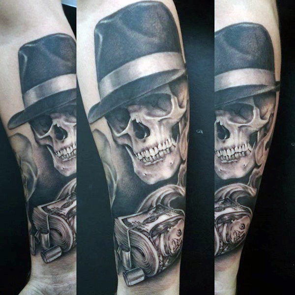 50 Gangster Tattoos für Männer - Mobster Design-Ideen  