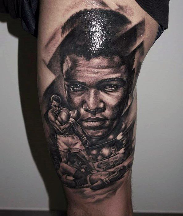 50 Muhammad Ali Tattoo Designs für Männer - Boxing Champion Ink Ideen  