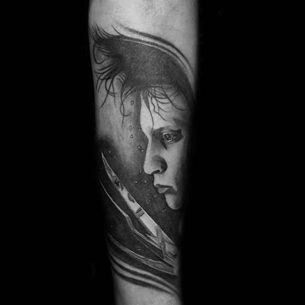 40 Edward Scissorhands Tattoo-Designs für Männer - Film Tinte Ideen  