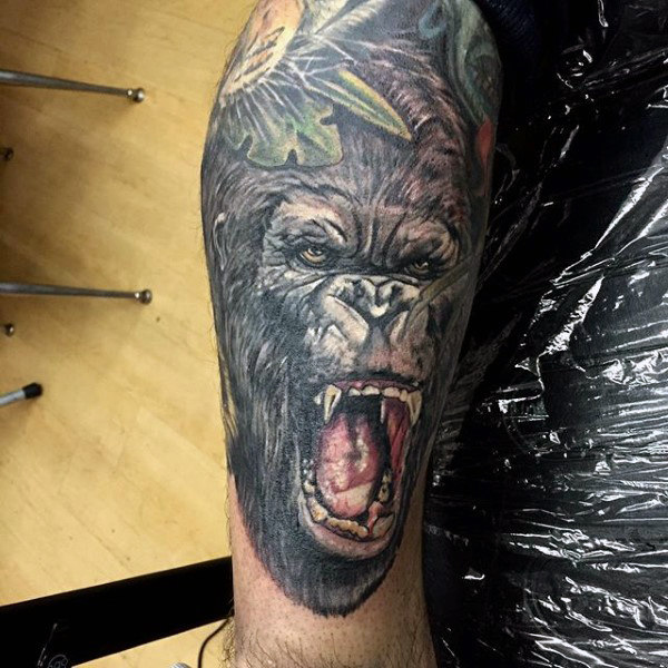 100 Gorilla Tattoo Designs für Männer - Great Ape Ideen  