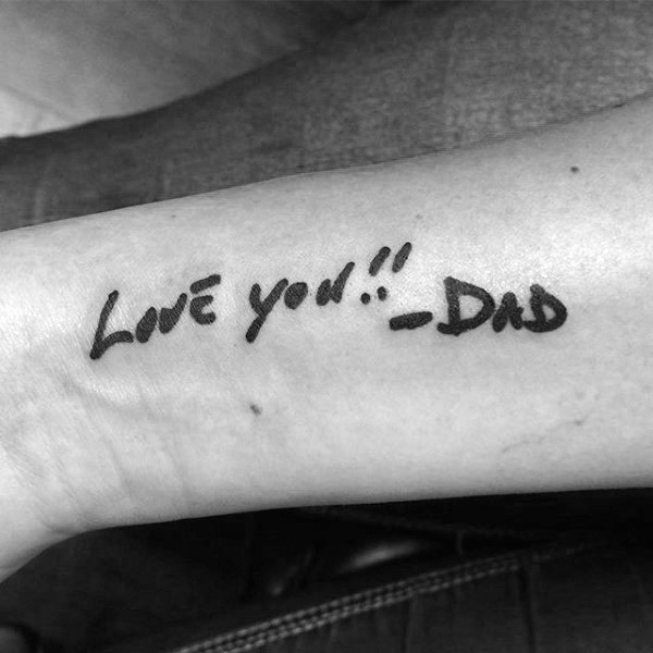 70 Dad Tattoos für Männer - Memorial Ink Design-Ideen  
