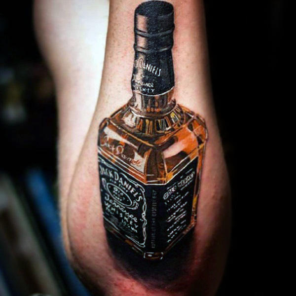 60 Jack Daniels Tattoo-Designs für Männer - Whiskey Ink Ideen  