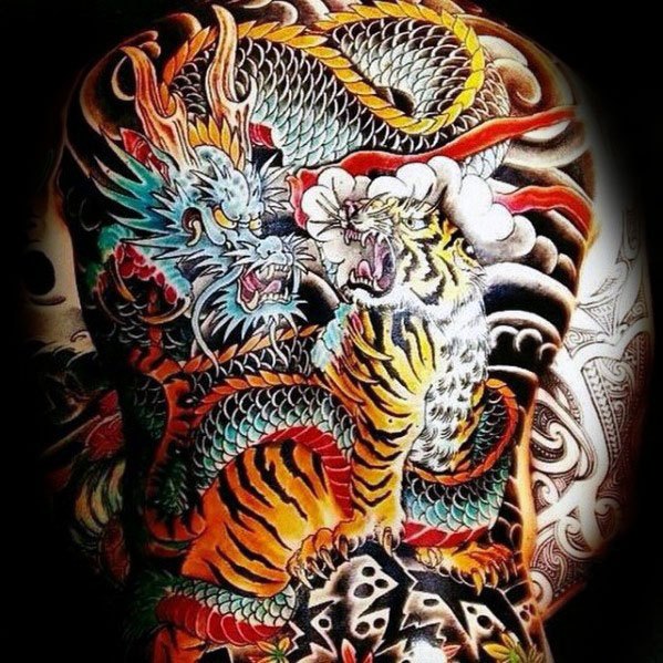 40 Tiger Dragon Tattoo Designs für Männer - Manly Ink Ideen  