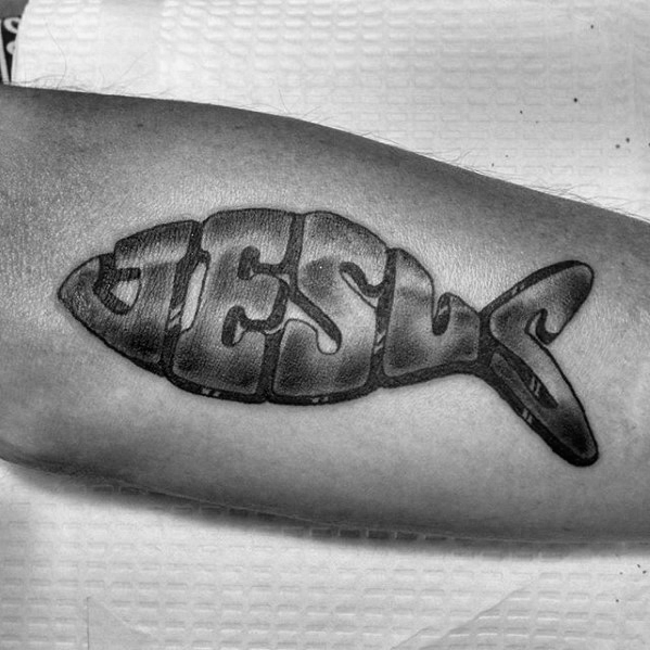 40 Ichthus Tattoo-Designs für Männer - Jesus Fisch Tinte Ideen  