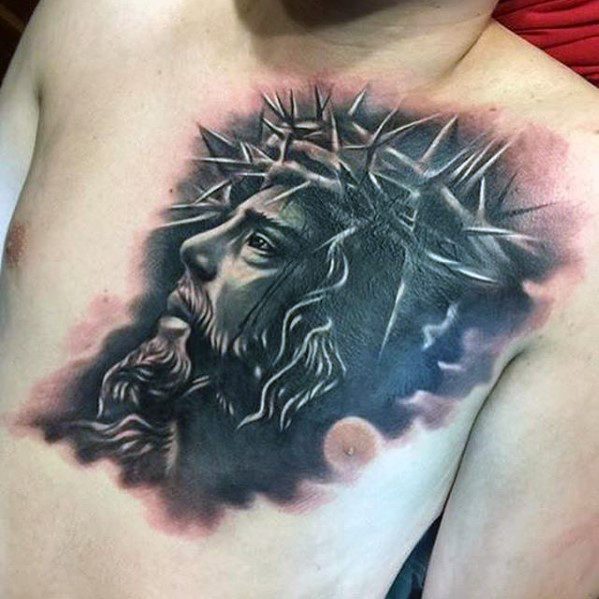 60 3D Jesus Tattoo Designs für Männer - religiöse Tinte Ideen  