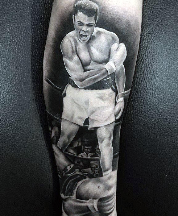 50 Muhammad Ali Tattoo Designs für Männer - Boxing Champion Ink Ideen  