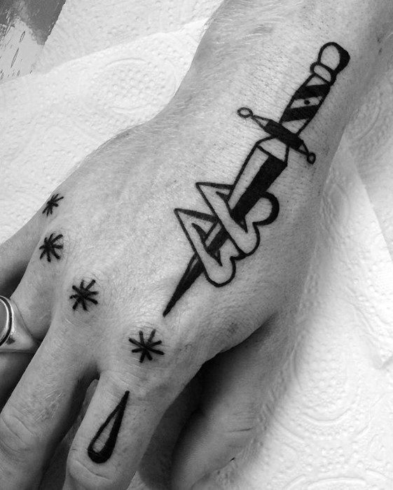 70 einfache Hand Tattoos für Männer - Cool Ink Design-Ideen  