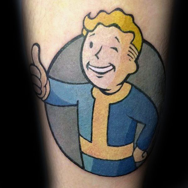 60 Vault Boy Tattoo Designs für Männer - Fallout Ink Ideen  
