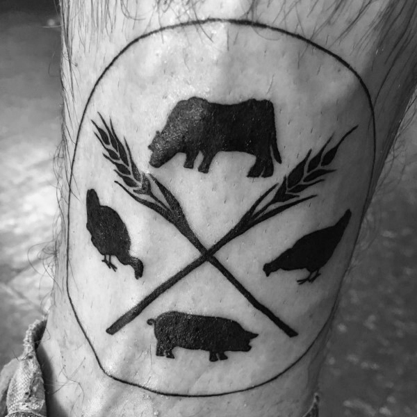 60 Landwirtschaft Tattoos für Männer - Landwirtschaft Design-Ideen  